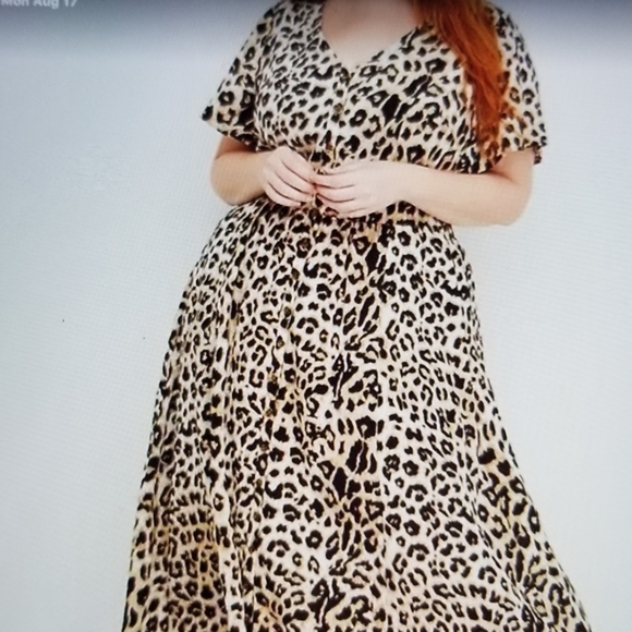 Lane Bryant Dresses & Skirts - Lane Bryant BeautiCurve Brown Cheetah Dres…